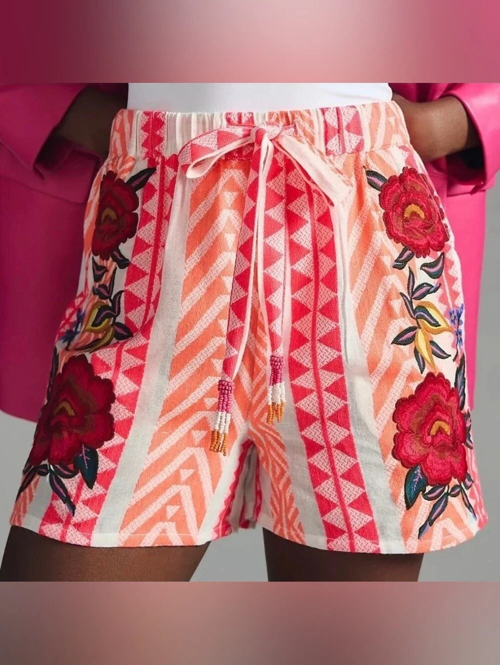 NWT FARM Rio Embroidered Shorts